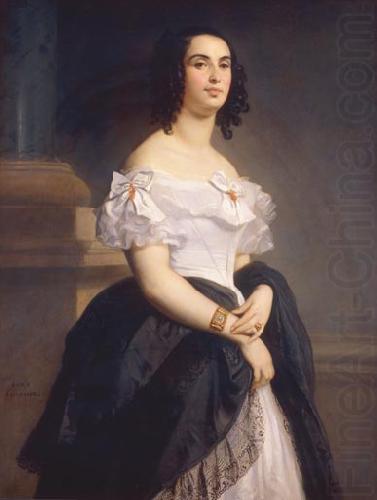 unknow artist Portrait of Adele Hugo (1803-1868) china oil painting image